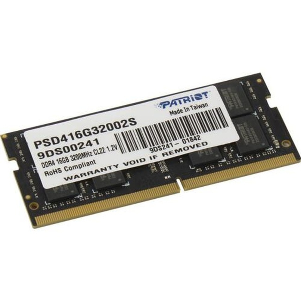 Модуль памяти NBook SO-DDR4 16Gb, 3200Mhz, Patriot Signature Line (PSD416G32002S)