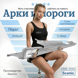Порог левый Renault Scenic 1996-2003 (Potrykus)