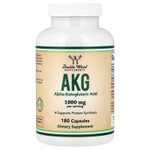 Double Wood Supplements, AKG, 180 капсул (500 мг в 1 капсуле)