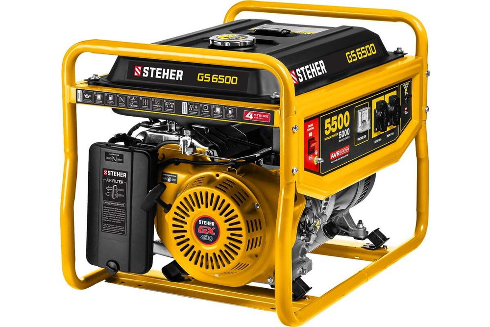 Бензиновый генератор (5.5 кВт) STEHER (GS-6500)