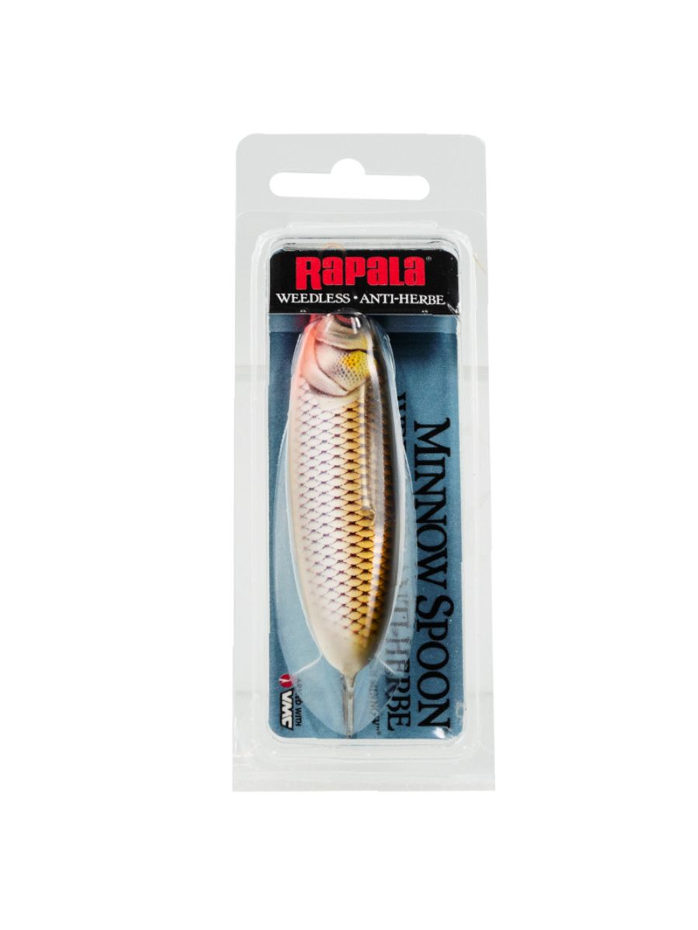 Блесна-незацепляйка рыболовная Rapala Minnow Spoon 08, 8 см, 22 г, ATTR