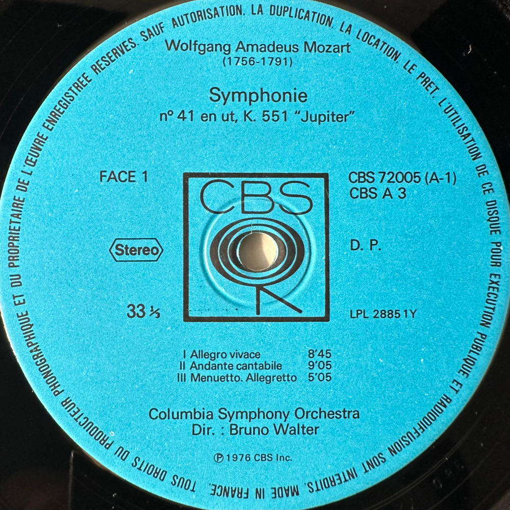 Моцарт - 6 симфоний 3LP (Франция 1976г.)