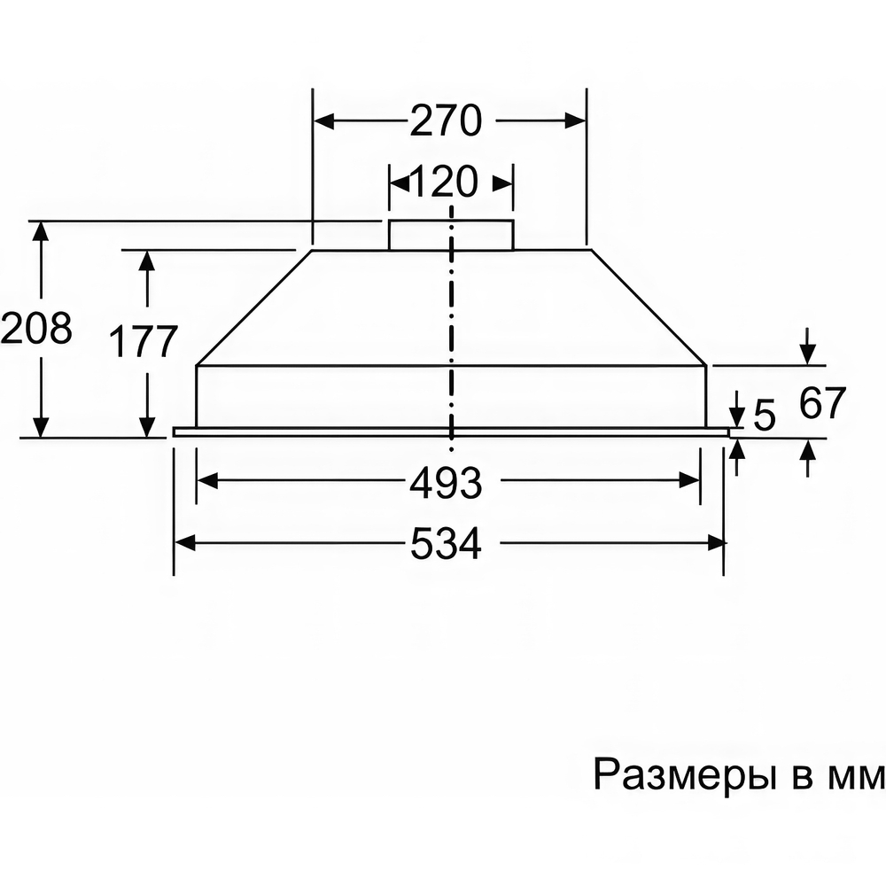 Встраиваемая вытяжка Bosch DLN52AA70