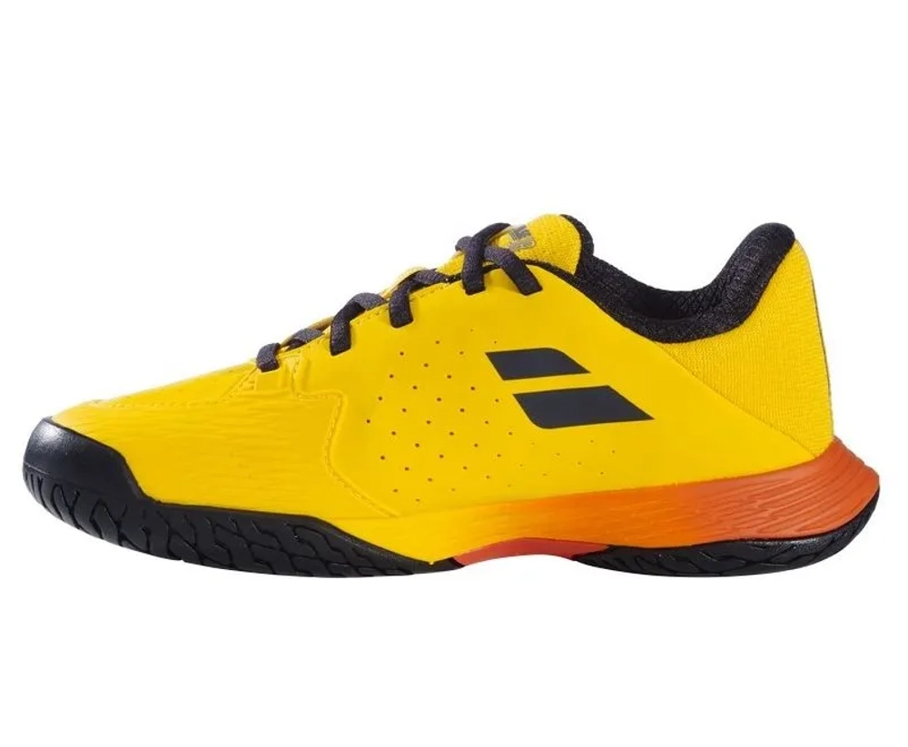 Детские теннисные кроссовки Babolat Propulse Junior 3 All Court - yellow/sunset