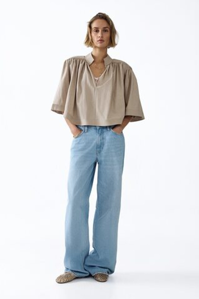 Блузка-накидка с подплечниками - H&M