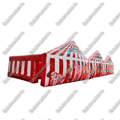Надувной детский лабиринт «Тайны Шапито», 18×6×3,5 м
