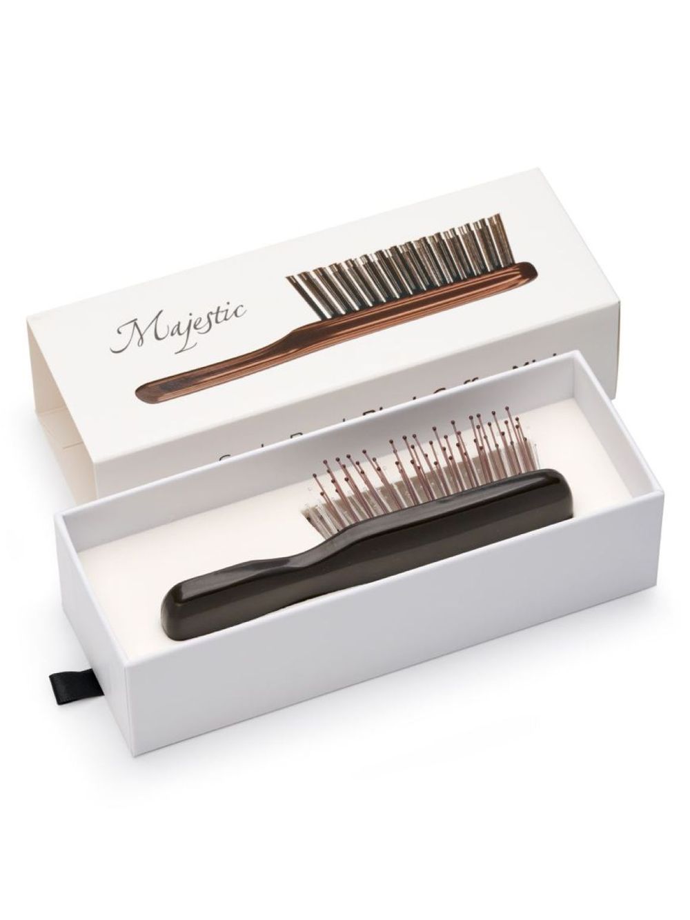 Расческа Majestic Scalp Brush черный кофе (дорожная версия)