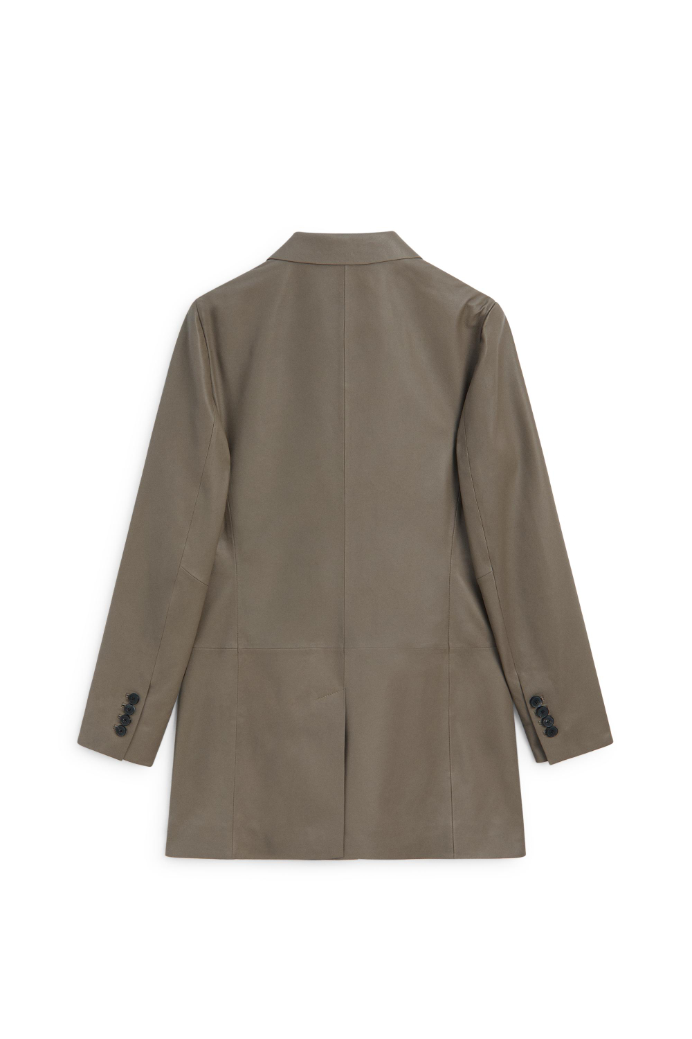 Massimo Dutti Блейзер из кожи наппа- Limited Edition, коричневый