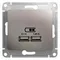 Розетка с USB A+A Systeme Electric Glossa Платина GSL001233