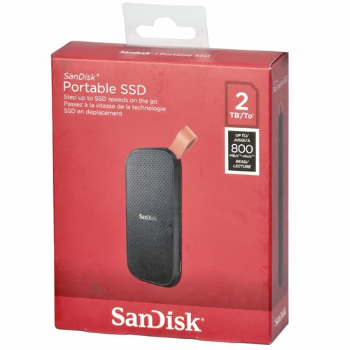 Внешний SSD 2TB SanDisk Portable SSD 800 Mb/s (SDSSDE30-2T00-G26) черный