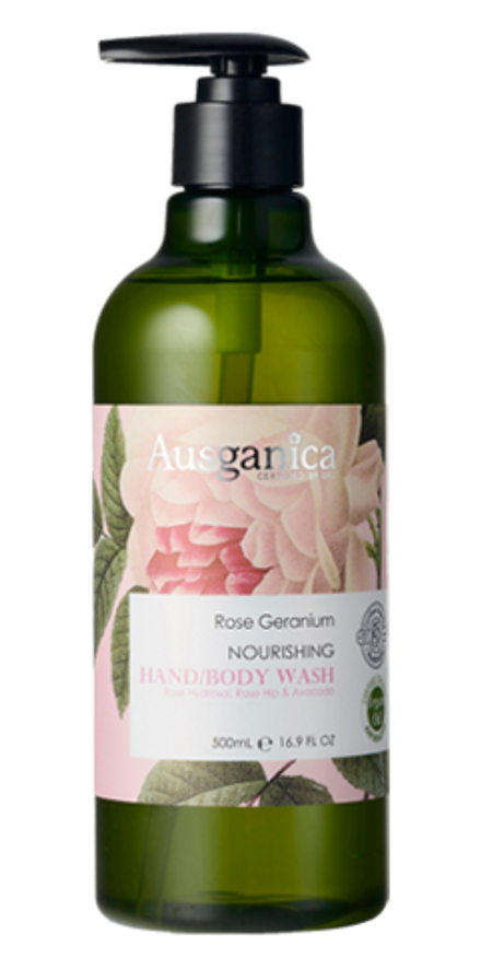 Ausganica Rose Geranium Nourishing Hand & Body Wash