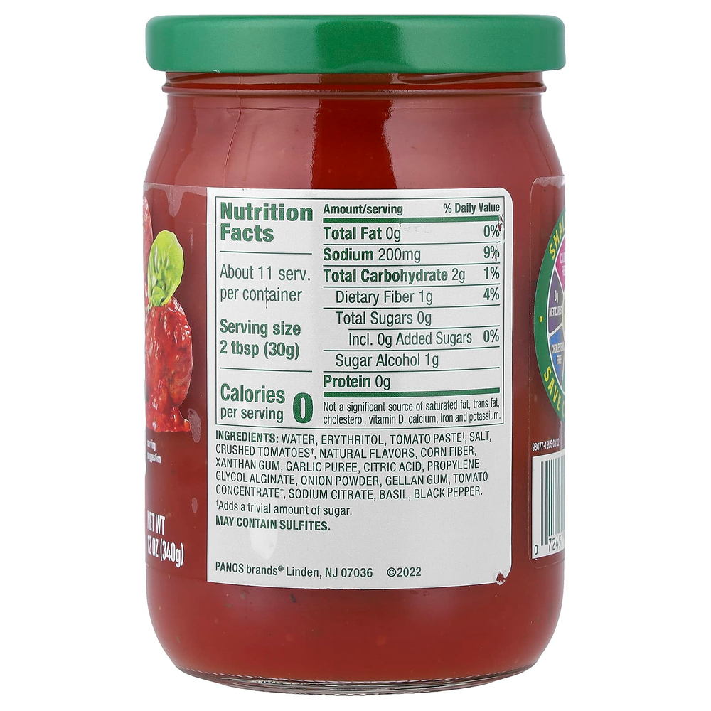 Walden Farms, Marinara Sauce, Tomato & Basil, 12 oz