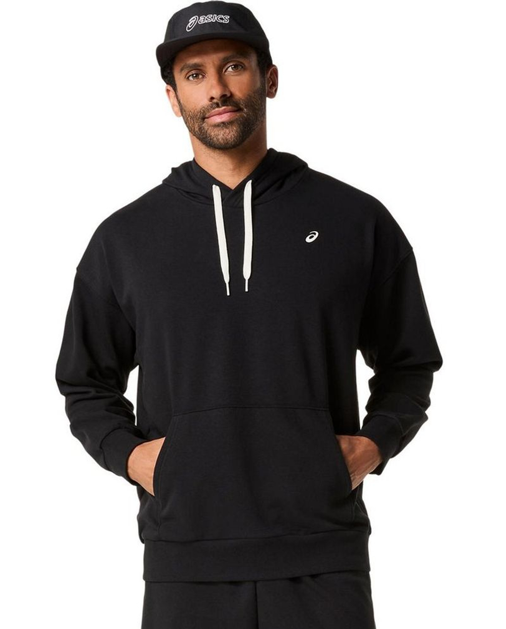 Мужская теннисная толстовка Asics French Terry Relaxed Pullover - performance black