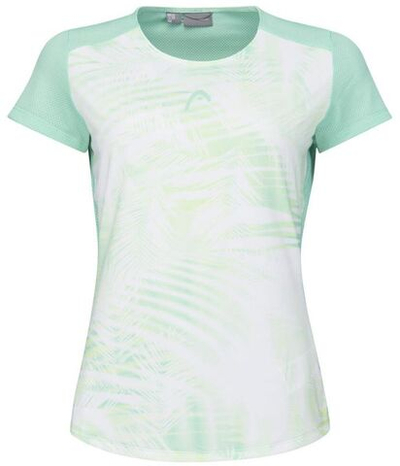 Женская теннисная футболка Head Tie-Break T-Shirt - поясtel green/print vision