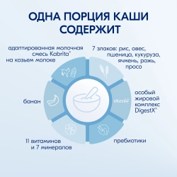 Каша Kabrita молочная 7 злаков банан 180г