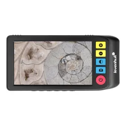 Лупа цифровая Levenhuk DTX DX50 - вид спереди, на экране ракушка