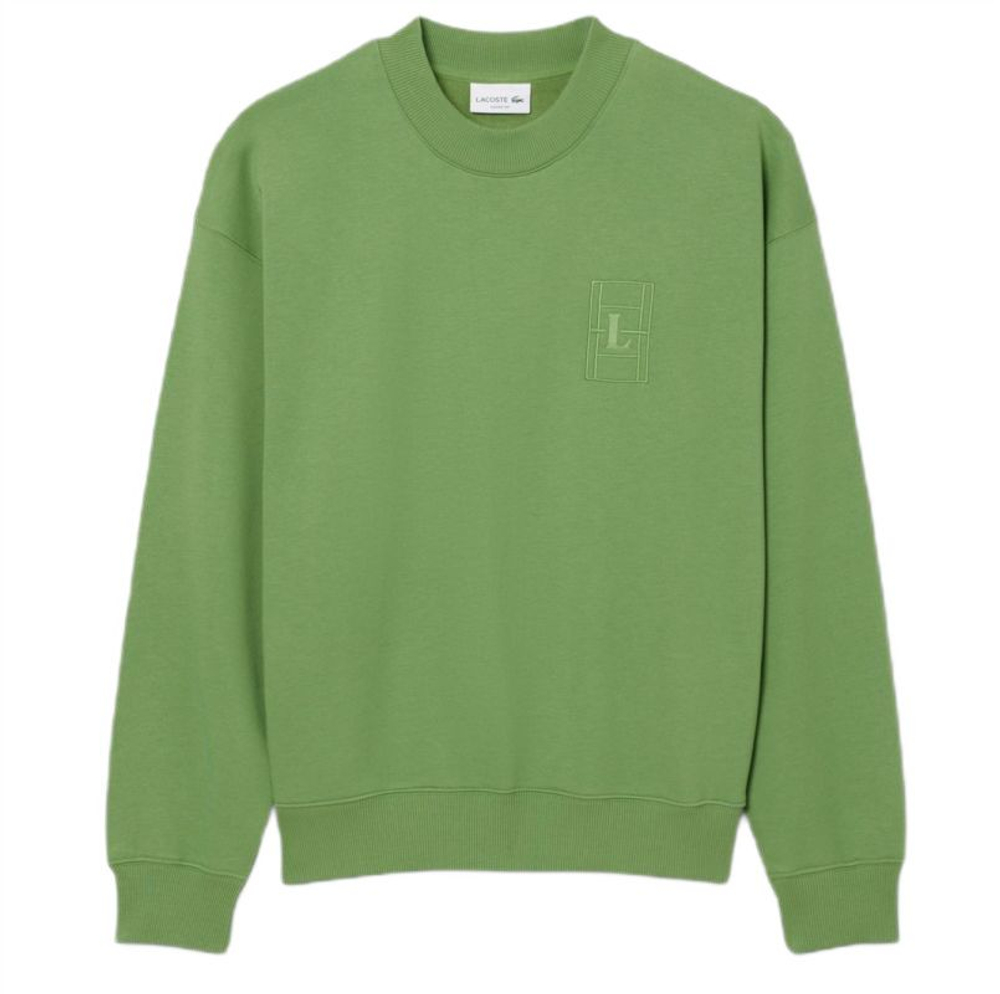 Куртка теннисная Lacoste Embroidered Fleece - lamb's lettuce
