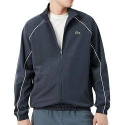 Мужская теннисная куртка Lacoste Sport Water-Repellent Trim Accent Track - dark grey/white