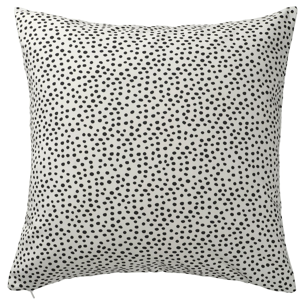 IKEA BJÖRKGRÅMAL  (ИКЕА БЙЁРКГРОМАЛ)  -  Наволочка - белый/чёрный 50x50 см