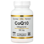 California Gold Nutrition, коэнзим Q10, убихинон класса USP, 100 мг, 120 растительных капсул
