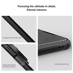 Чехол прозрачный тонированный (Transparent Black) от Nillkin с металлической крышкой и MagSafe на Huawei Mate 70 Pro/70 Pro+, серия CamShield Prop Magnetic Case