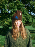 Шапка Jacob Cro Mohair Stars "Chocolate"