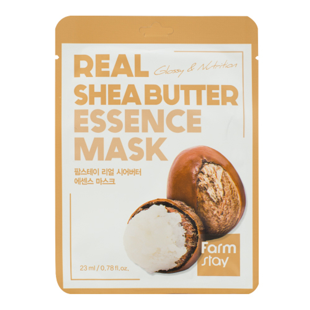 FarmStay Real Shea Butter Essence Mask Тканевая маска для лица с маслом ши