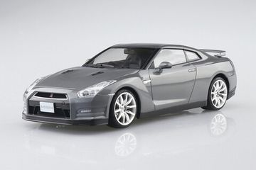 Сборная модель 1/24 Aoshima Nissan GT-R R35 '14 Dark Metal Gray