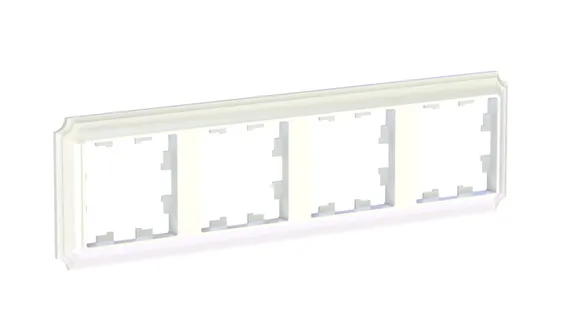 Рамка пластиковая на 4 поста универсальная Systeme Electric AtlasDesign Antique Жемчуг ATN100404