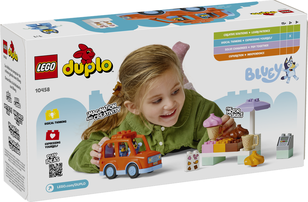 Конструктор Лего Дупло Поездка за мороженым с Блуи 10458 | LEGO DUPLO Ice Cream Trip with Bluey | набор 22 детали 2+