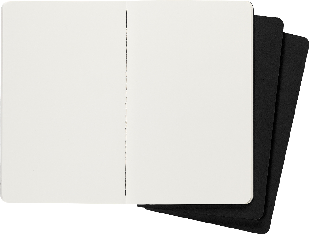 Блокнот Moleskine Cahier Journal (QP318) 13х21 cм нелинованный черный (3 шт.)
