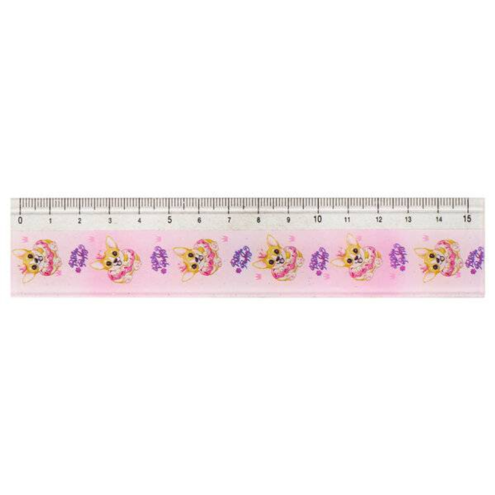 Линейка 15см КОКОС "Pretty Puppy", пластик 210393 ПО-12 *60 0869 4610082510869 16.32