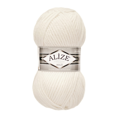 Пряжа Alize (Ализе) Superlana Maxi / уп.5 мот. по 100 г, 100м, 055 белый A