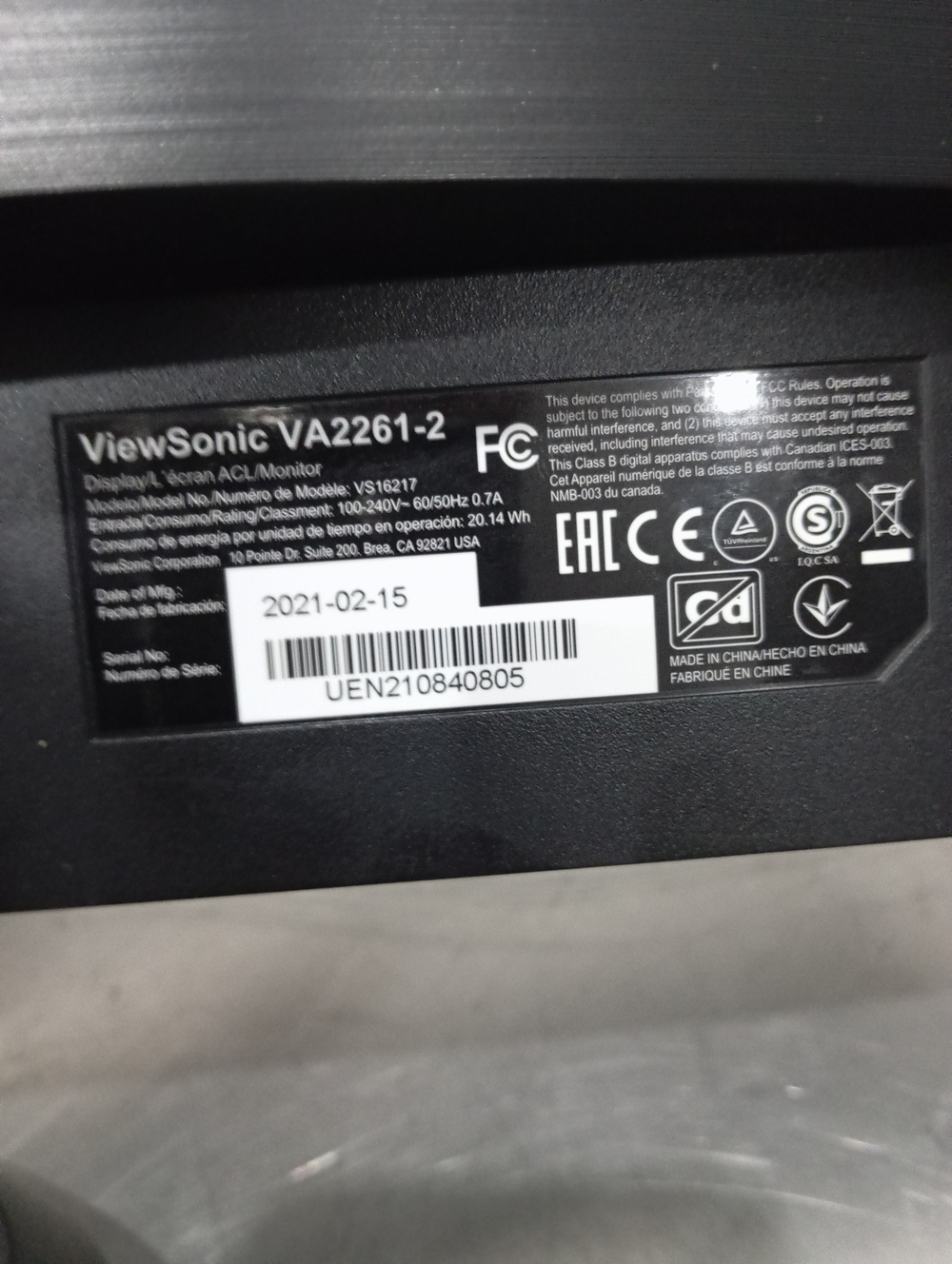 Монитор ViewSonic va2261-2