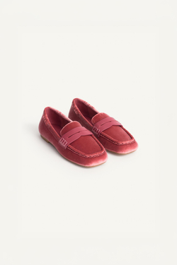 ZARA ВЕЛЮРОВЫЕ МОКАСИНЫ - LIMITED EDITION, РОЗОВЫЙ