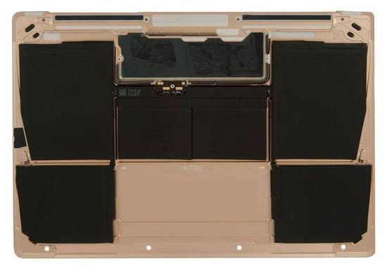 Бу Нижняя крышка + Аккумулятор A1705 для MacBook 12 A1534 Retina Gold , Early 2016 - Mid 2017