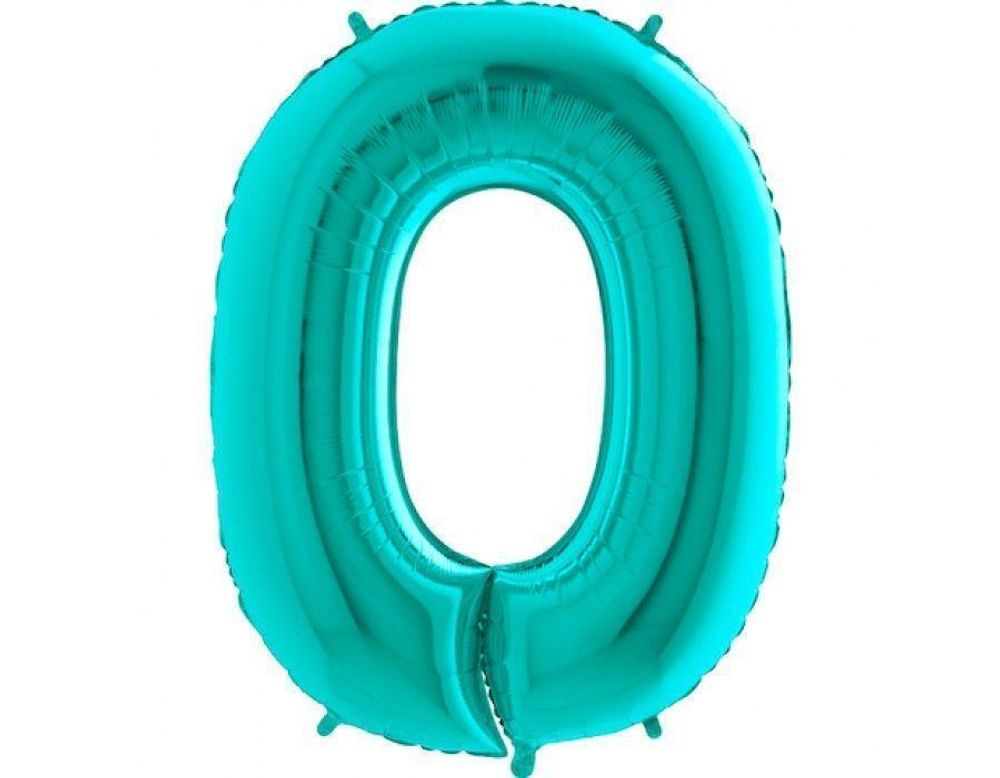 Шар фольгированный ЦИФРА "0" 40" Tiffany с гелием