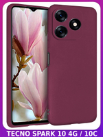 Мягкий Soft Touch чехол из силикона для TECNO SPARK 10C / 10 (не PRO!) с бархатной подкладкой