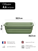 Гастроемкость "Emile Henry" салатовая 4,6 л