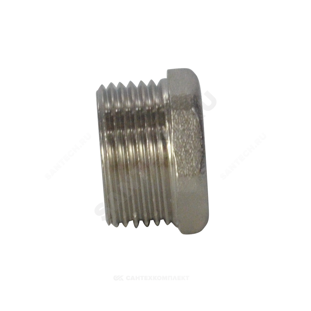 Футорка латунь никель Ду 15х10 (1/2"х3/8") НР/ВР RTP (РосТурПласт) 25121