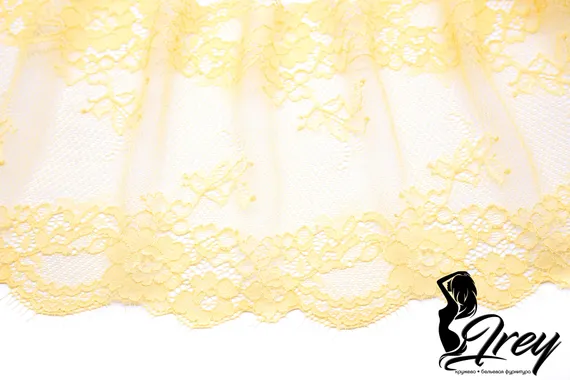 03-229 Кружево эластичные реснички 17 см, желтый