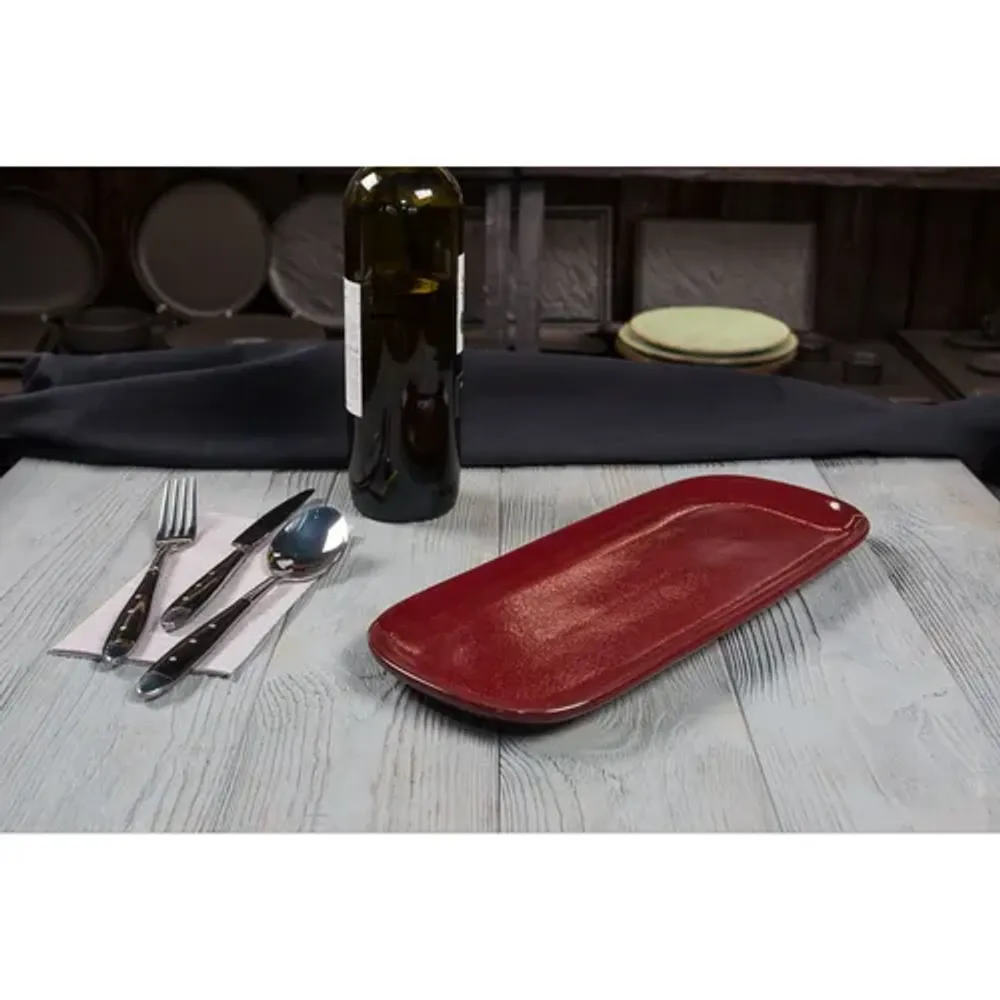Блюдо овальное 36*14 см h2 см Evolution Dark Red P.L. Proff Cuisine [1]