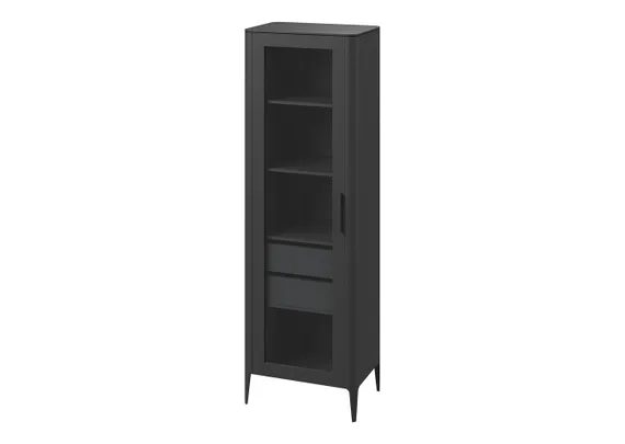 Витрина Type oak стеклянная высота 200 см L (черный)