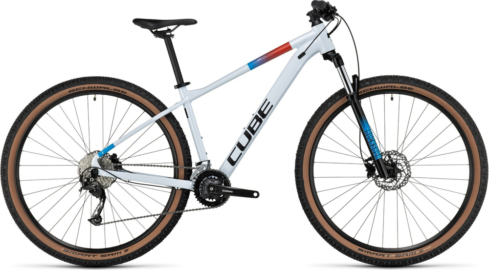 Велосипед CUBE 2023  Aim SLX white´n´blue´n´red  18"