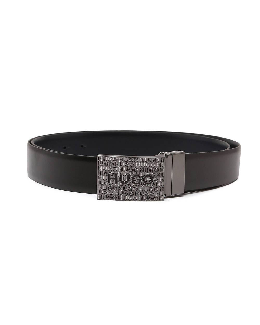 двусторонний кожаный ремень guan_gb35_pp HUGO - черный(50474247)