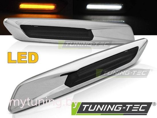 Повторители указателей поворота для BMW 5 / 3 / 1 LED Silver Smoke F10 Look