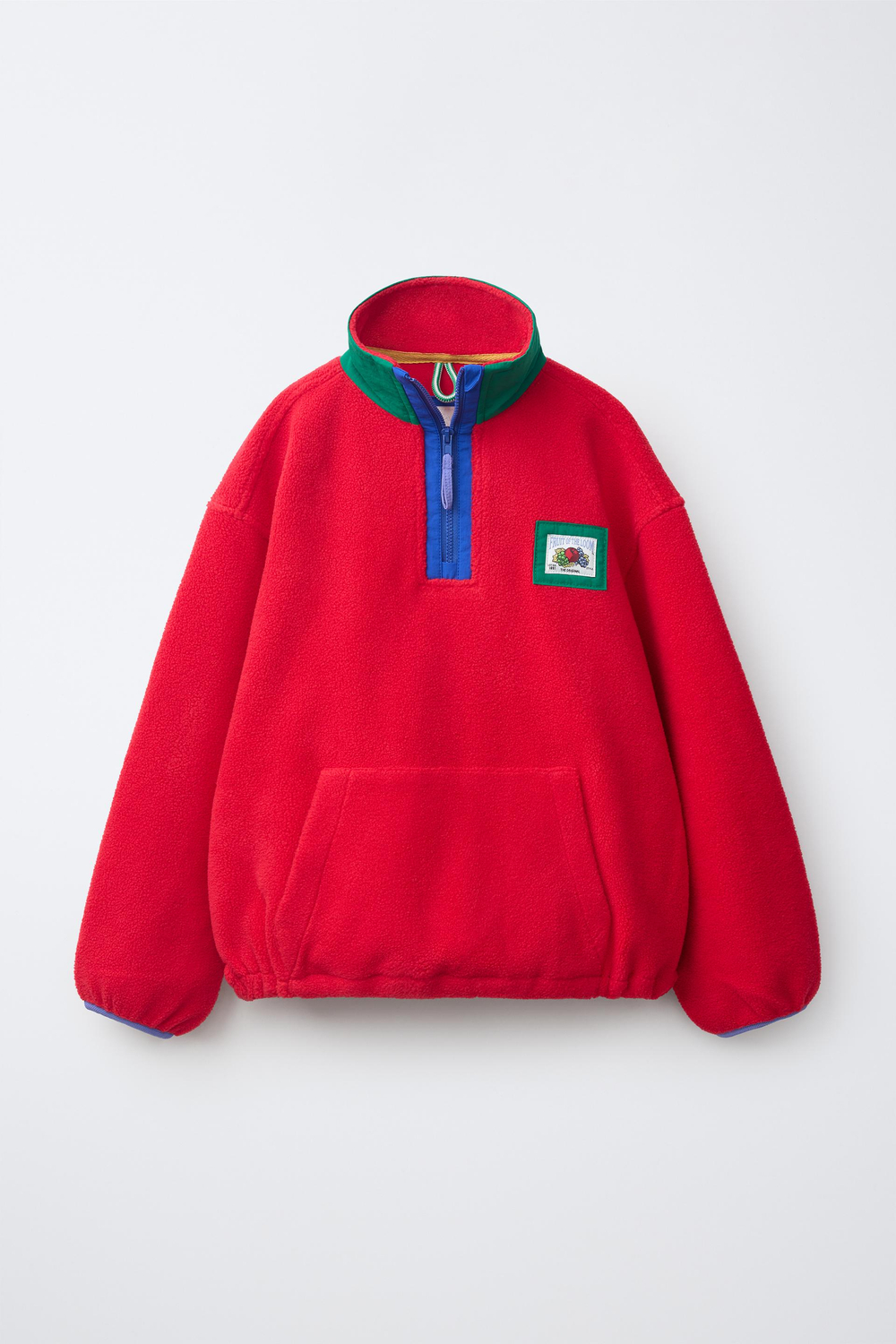 ZARA - FRUIT OF THE LOOM™ ФЛИСОВАЯ ТОЛСТОВКА, КРАСНЫЙ