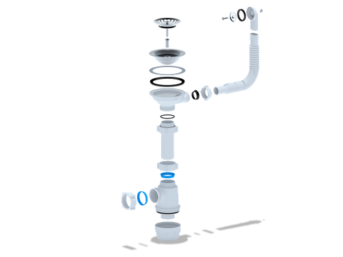 Сифон Ани Грот 3 1/2"40 с перел. мойки [А0142S]***