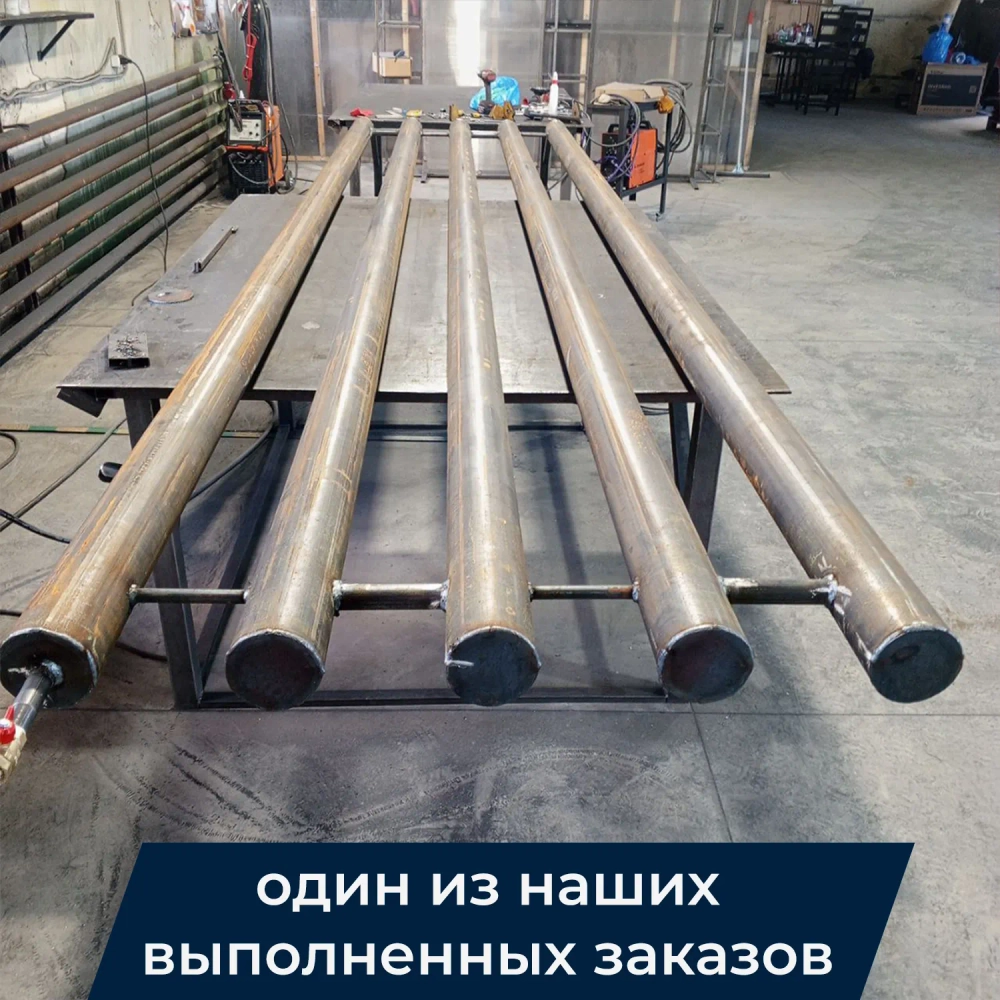 Регистр отопления РЗП-2x114x4,0-7000 двухрядный змеевиковый с плоскими заглушками