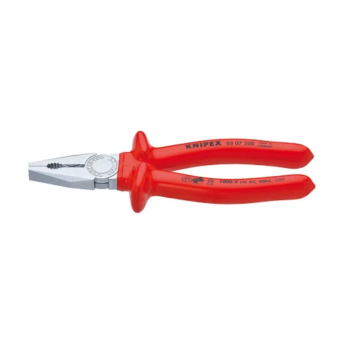 Плоскогубцы комбинированные хромированные 180 мм Knipex 03 07 180